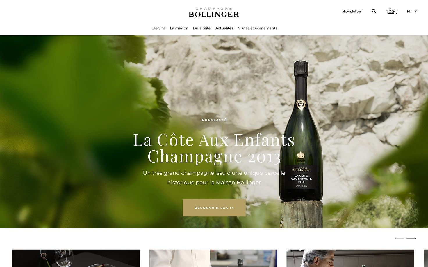 Champagne Bollinger : Le site de la Maison Bollinger.